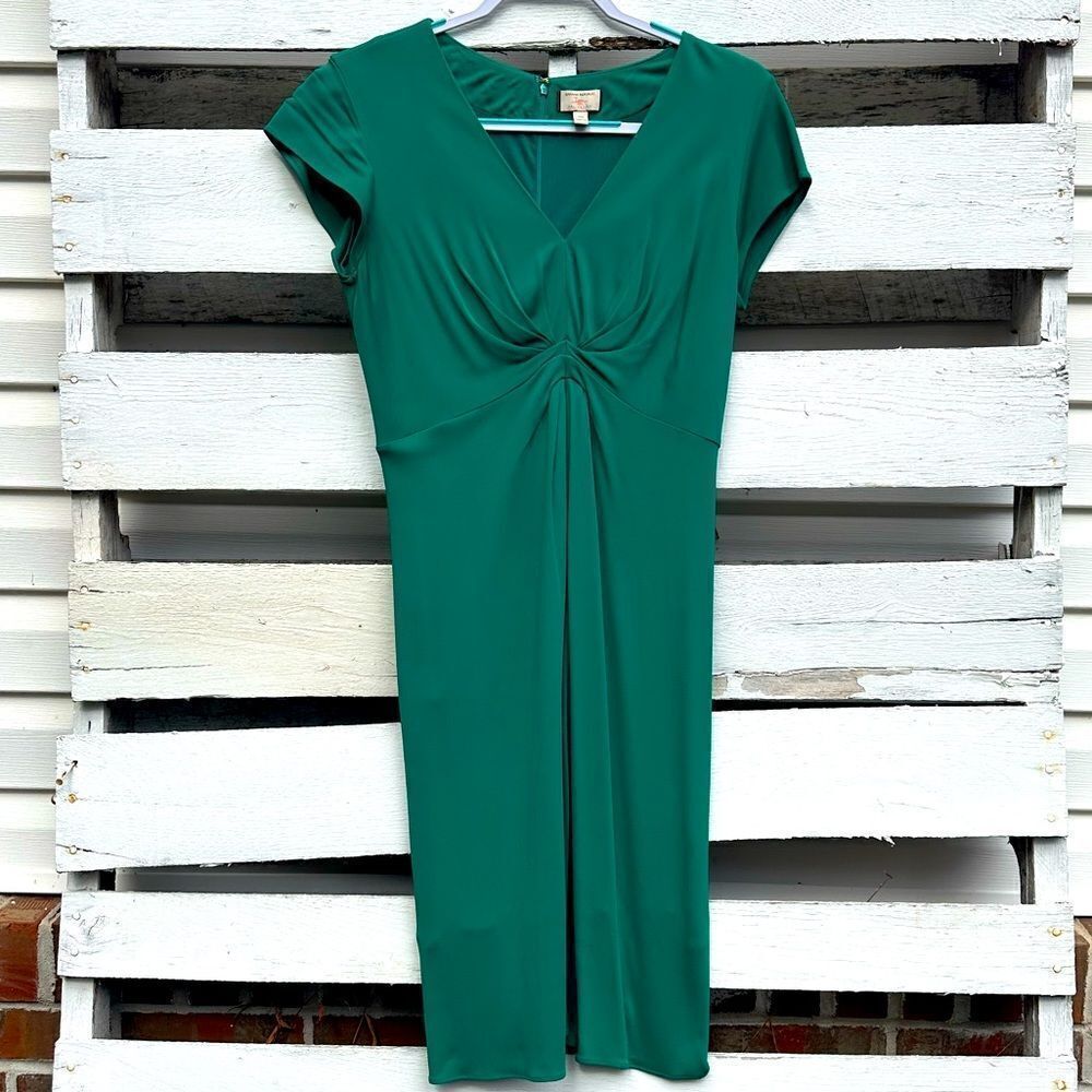 Banana Republic for Issa London Green Cap Sleeve Dress
